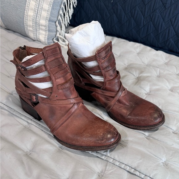 Freebird by Steven Stair Distressed Leather Ankle Boots